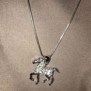 Sterling silver horse necklace